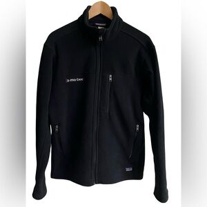 PATAGONIA Men’s M Full-Zip Synchilla Fleece Black Jacket (a•mo•bee Logo) Hiking